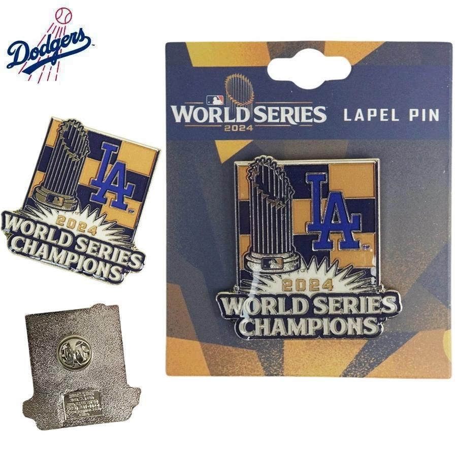ワールドシリーズ大谷翔平ドジャース優勝記念コレクター５ピンバッチセット球場限定品 新品 MLB 公式 オフィシャルライセンス ピンバッチ ドジャース