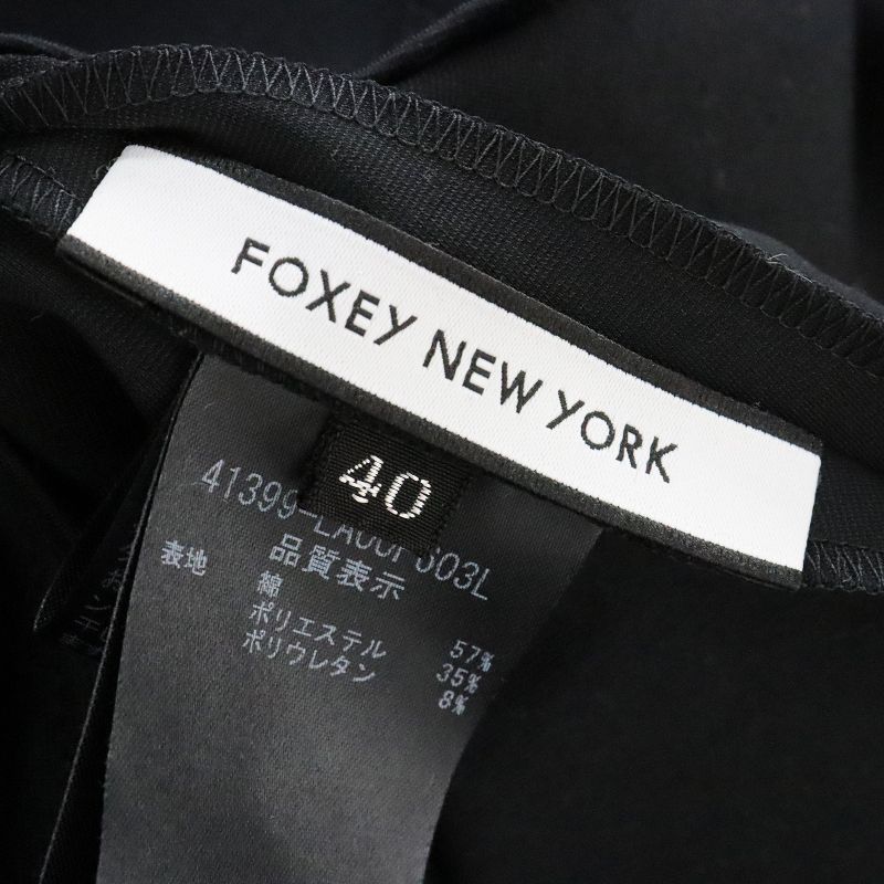 フォクシーニューヨーク FOXEY NEWYORK 2021 41399 Dress Tennis Garden 40/ブラック ドレス ノースリーブ  ワンピース【2400013484640】