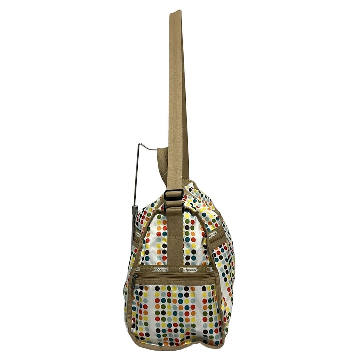 レスポートサック 大容量ボストンバッグ 2wayマルチドット柄 LESPORTSAC(レスポートサック) ボストンバッグ - 白×ベージュ