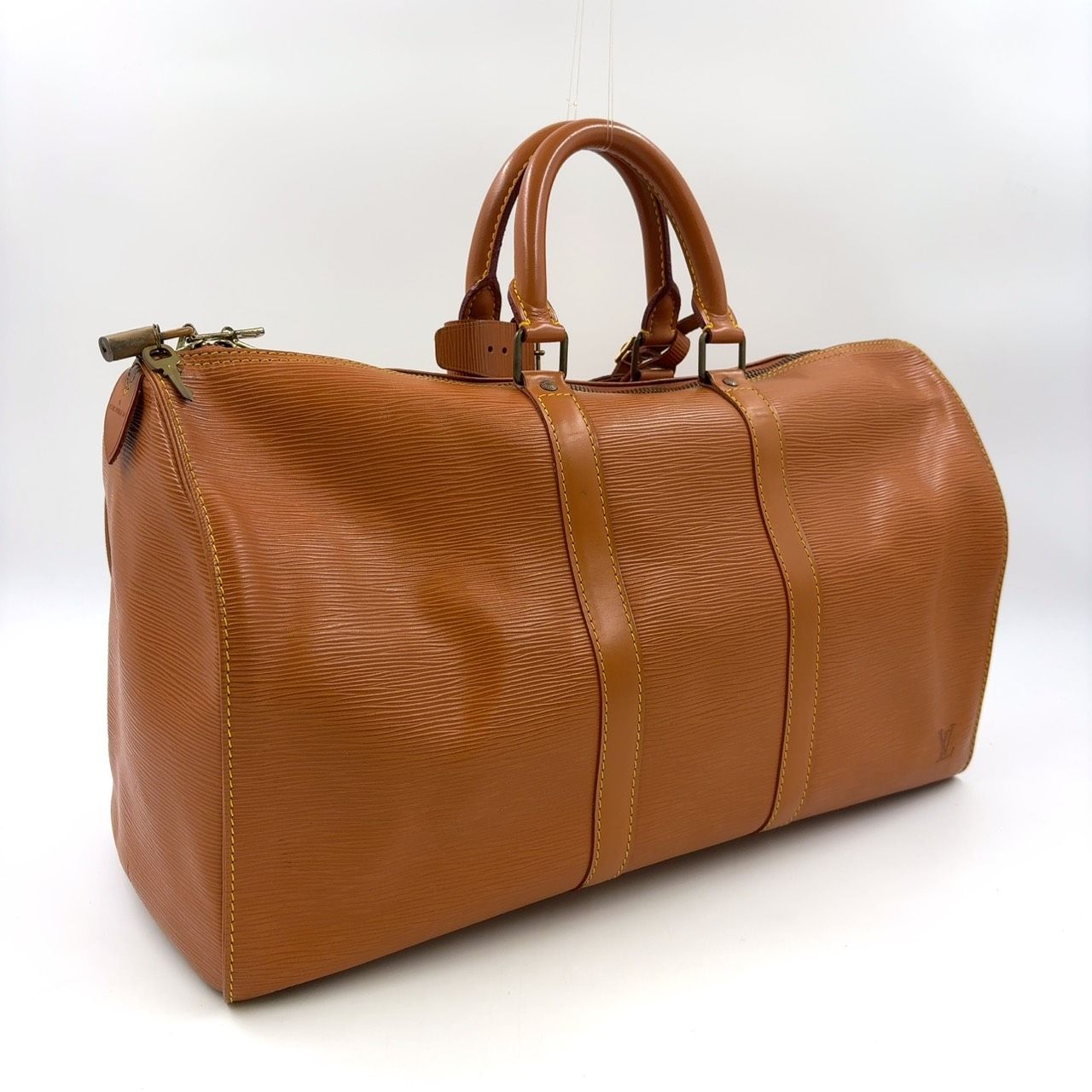 ルイヴィトン ボストンバッグ M42978 エピ キーポル45ジパングゴールド LOUIS VUITTON キーポル45 エピ エピ ジパングゴールド レザー ライト