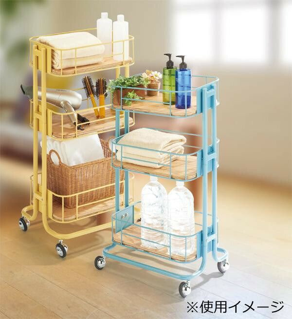 サロン向け ストッカーワゴン C-362 ホワイト 13621