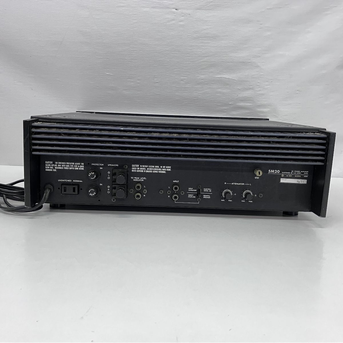 LUXMAN 5M20 ジャンク品 LUXMAN 5M20 ステレオ パワーアンプ 音響機材 中古 訳あり