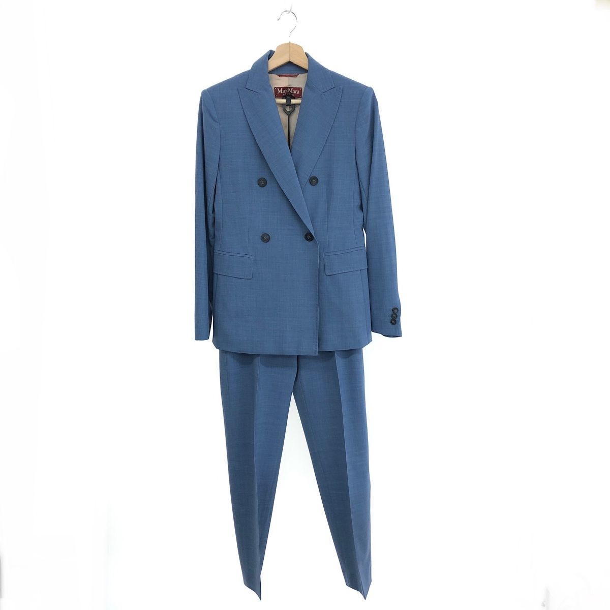 MaxMara STUDIO マックスマーラ ステュディオ ジャケット-パンツ セットアップ サイズ 40 ブルー レディース 240001141440