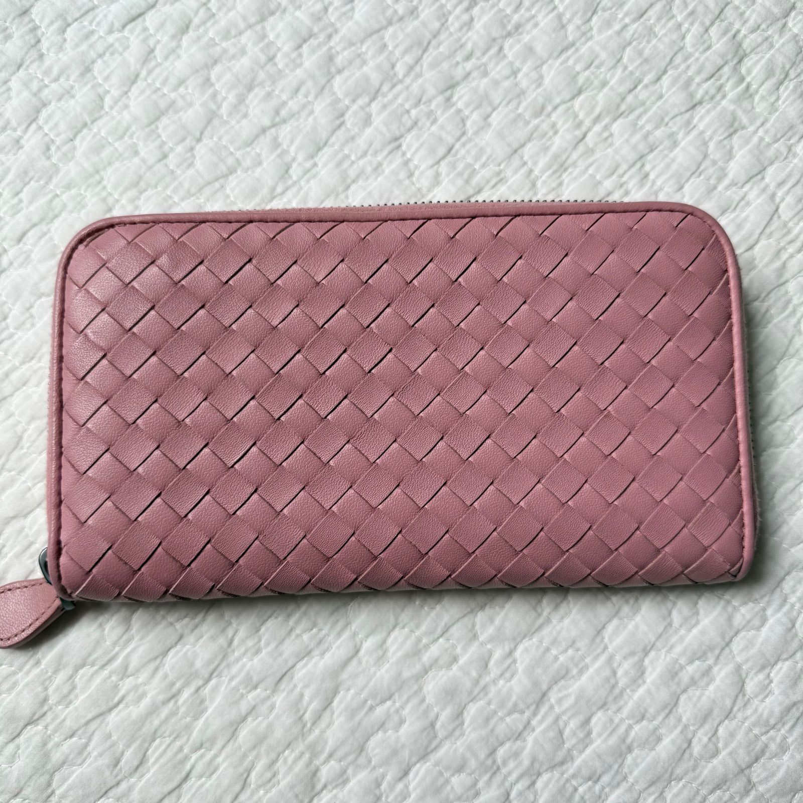 BOTTEGA VENETA■ピンクレザー イントレチアトー長財布A+級 BOTTEGA VENETA - 中古 ボッテガ ヴェネタ BOTTEGA VENETA
