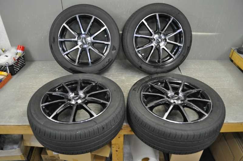 A-TECH ホイール 16×6J 43 4H PCD100 YOKOHAMA タイヤ 195|55R16 87V 4本セット NC11 C11 ティーダ オーテック アクシス s019987H