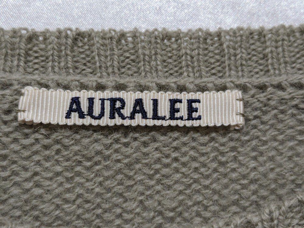 AURALEE オーラリー 19AW URE SHETLAND WOOL KNIT クルーネックウール  