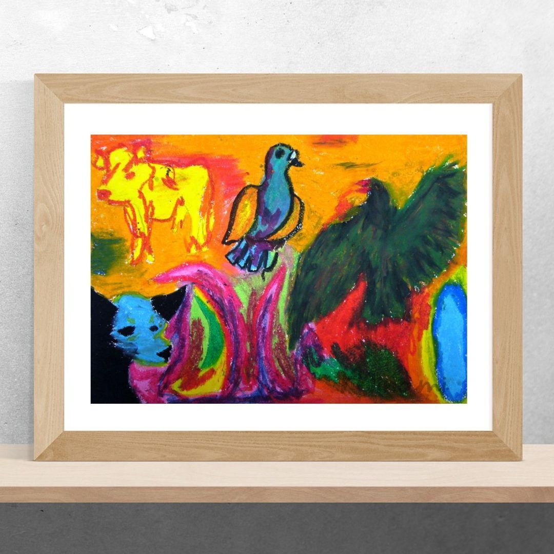 絵画 アート作品 原画 (大きいサイズ) 破壊と創造】思想や創造力を象徴するものであり、作家の原点であり初期