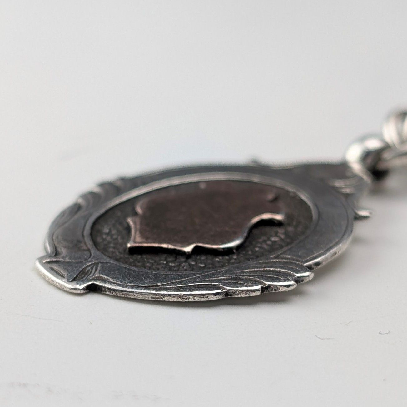 英国アンティーク 純銀製ダブルアルバートチェーン