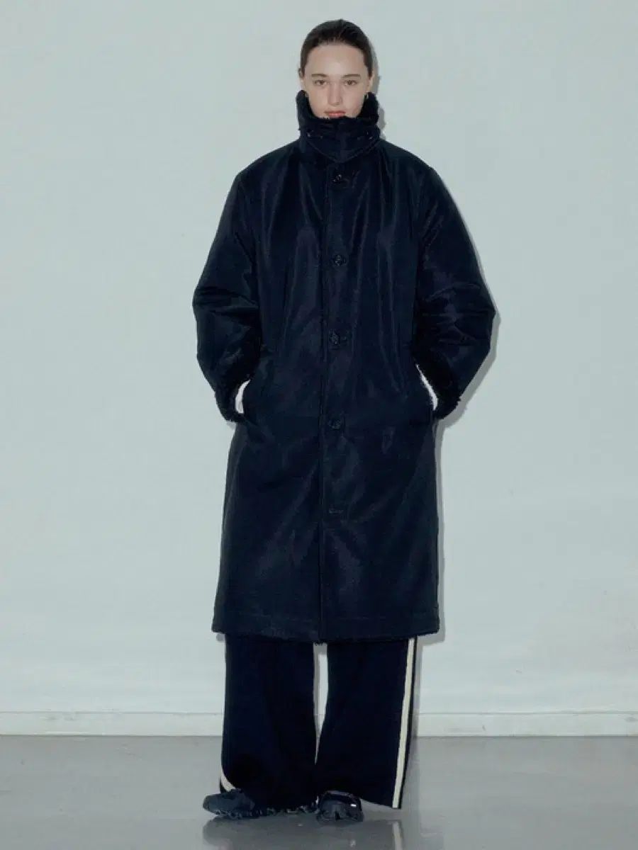 チッタ Wool Blend Shearing Mix Long Coat
