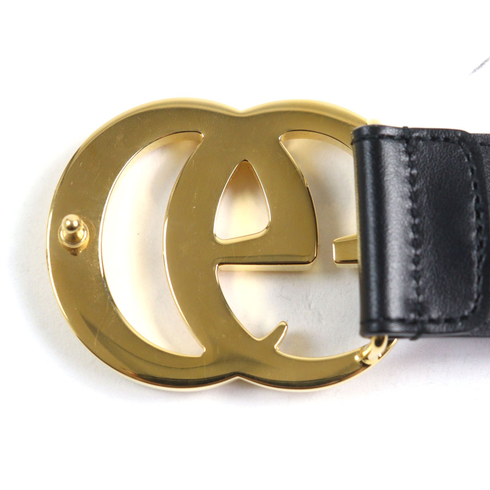 美品○GUCCI グッチ 406831 GGマーモント ダブルGバックル レザー