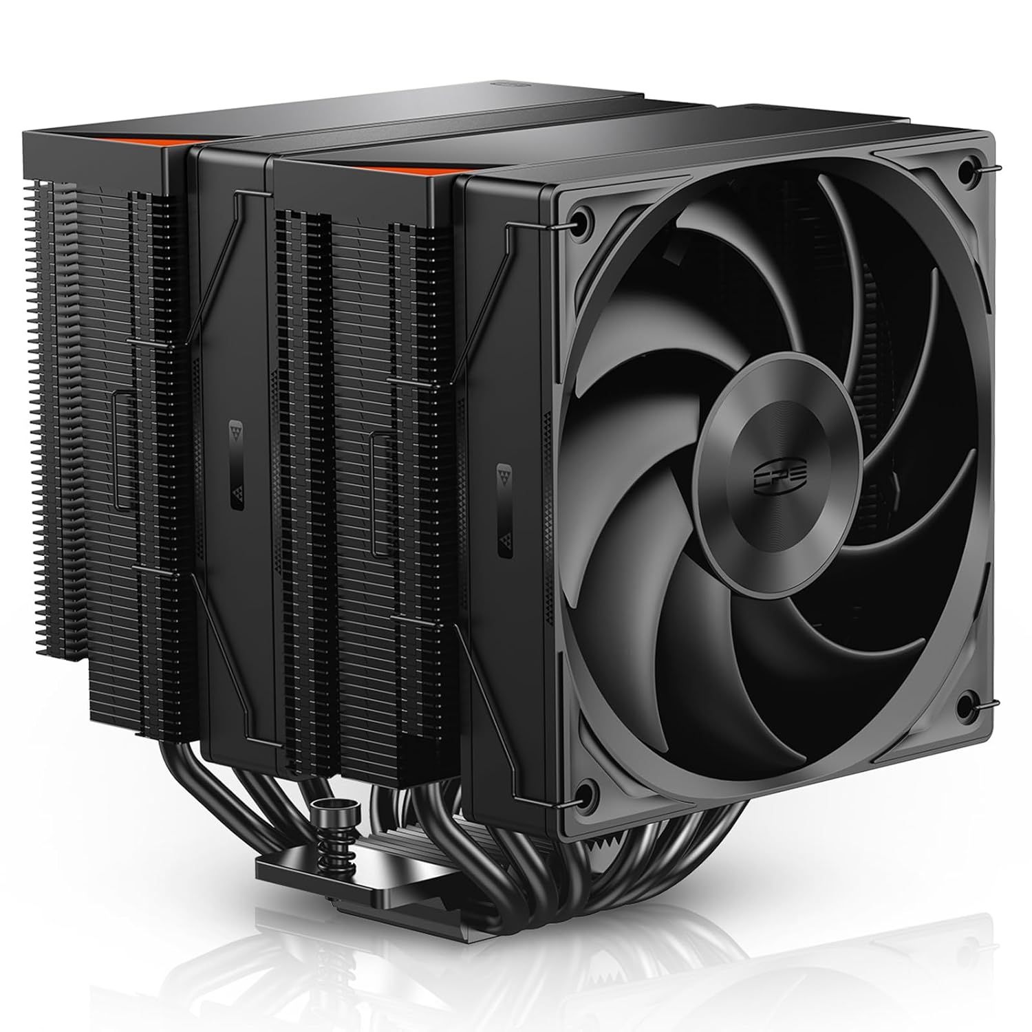 PCCOOLER CPS RZ620 BK CPU冷却器265W TDP CPUエア冷却器シングルタワー6ヒートパイプCPU冷却システム、2Pcs CPUエア冷却器F5 R120 120mmファンPWM静音3モード2200RPM，86.73 CFM強風量