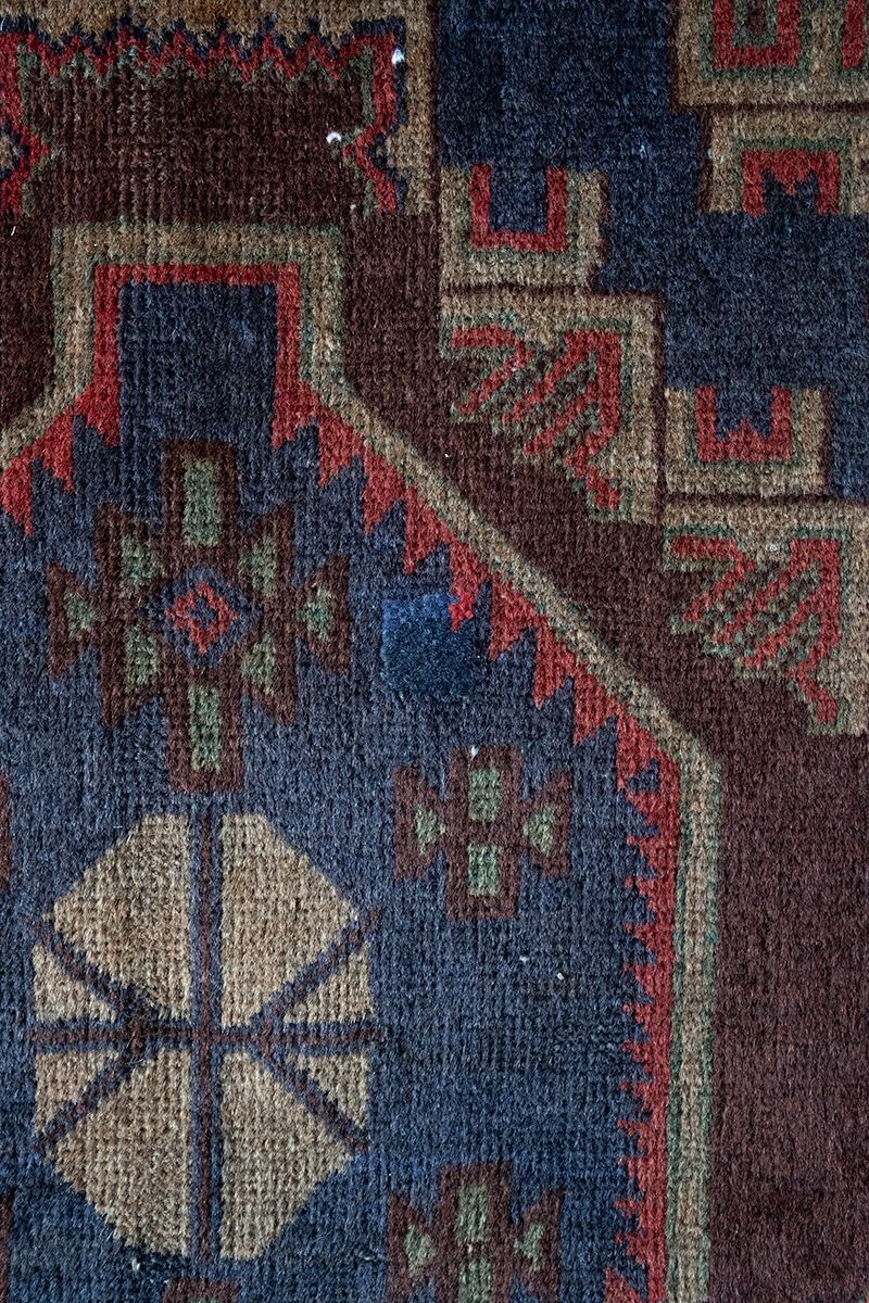 200 x 110cm　80-90s　TRIBAL RUG by Baloch　トライバルラグ アフガンラグ バルーチ 手織り ペルシャ絨毯