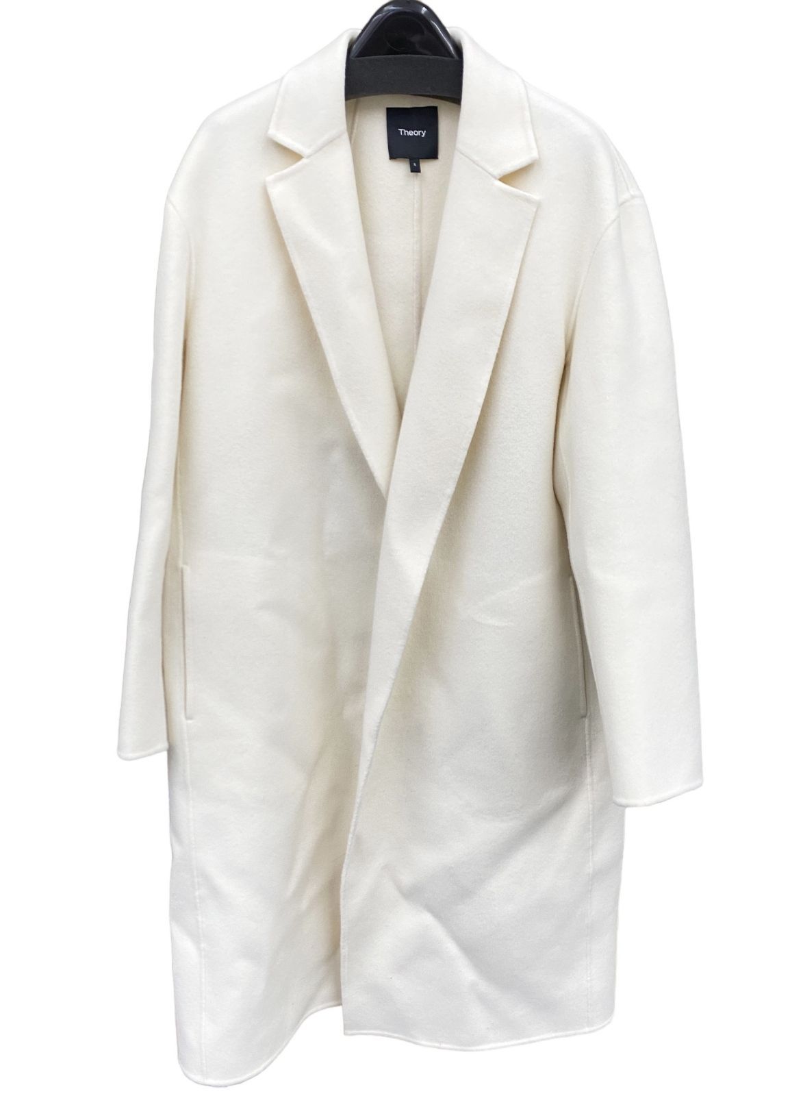 ☆EM1274 theory セオリー ロングコート ウールコート アイボリー S