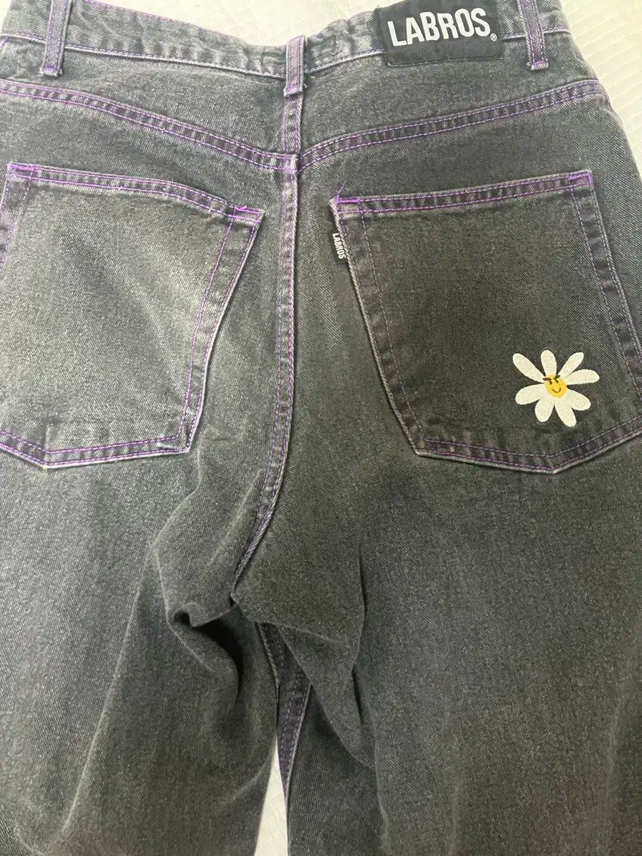 LABROS ラブロス デニム 黒 紫ステッチ sサイズ ラブロス デニム S