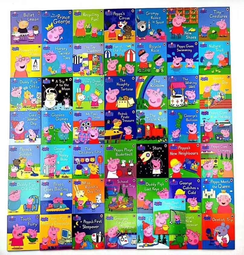 PeppaPig 青ボックス ペッパピッグ 青箱 英語絵本50冊 MP3音源