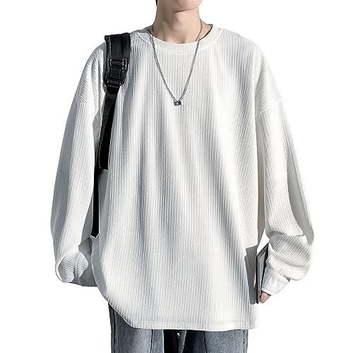 32：ホワイト_2XL [Culeevp] 長袖 tシャツメンズ 大きいサイズ 無地 ...