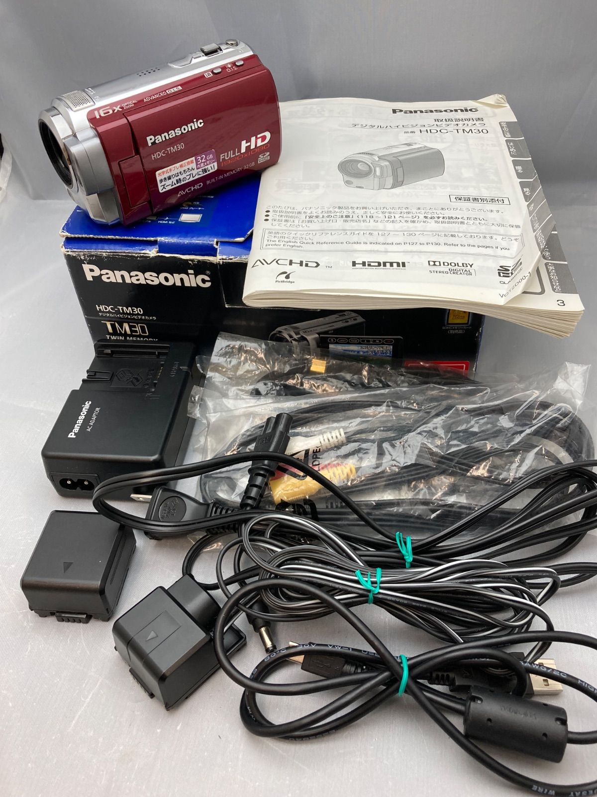 Panasonic パナソニック HDC-TM30 レッド デジタルハイビジョン
