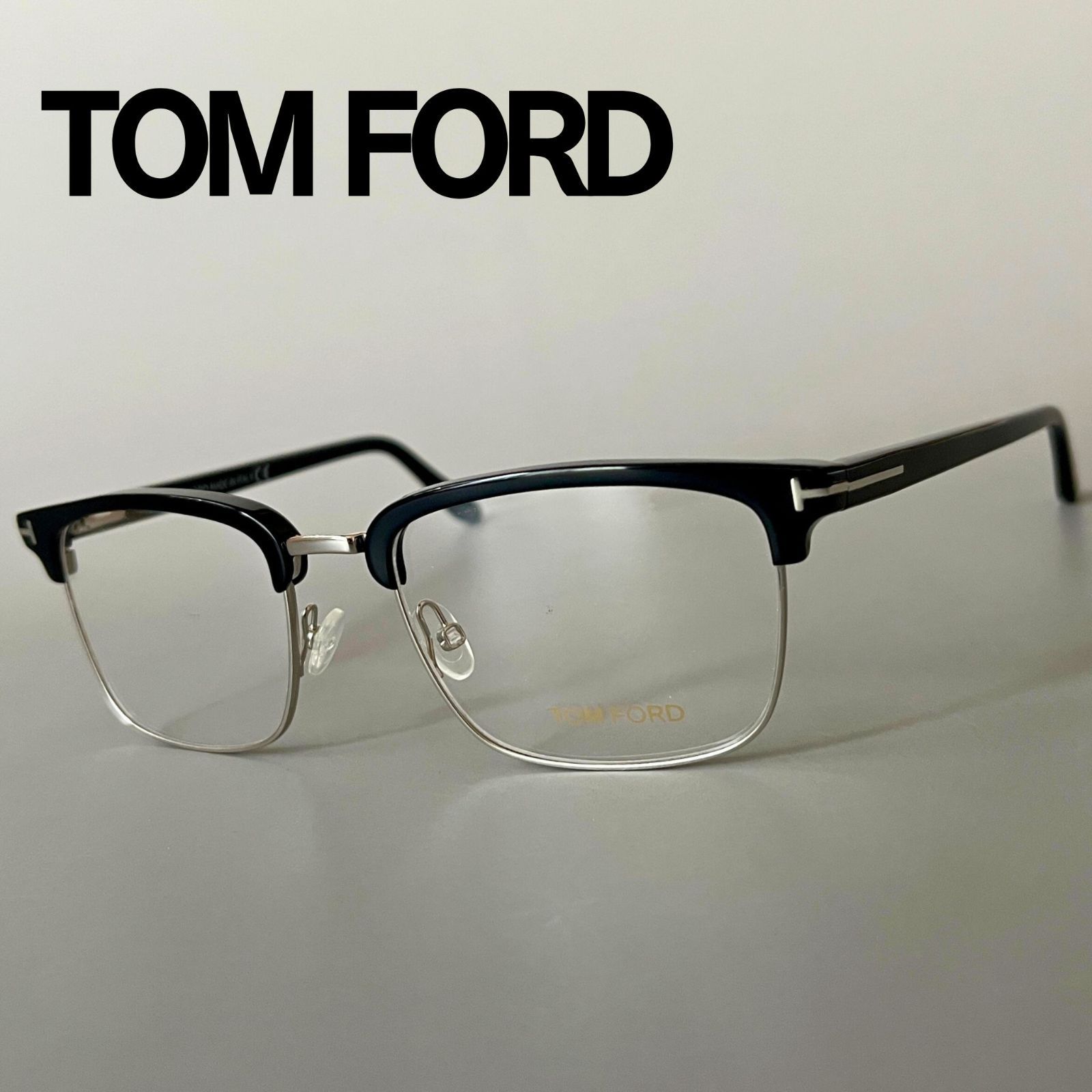 メガネ トムフォード アジアンフィット TOM FORD メンズ レディース 新品 サーモント ブロー ブラック 黒 眼鏡 メタル フルリム  バネヒンジ - メルカリ