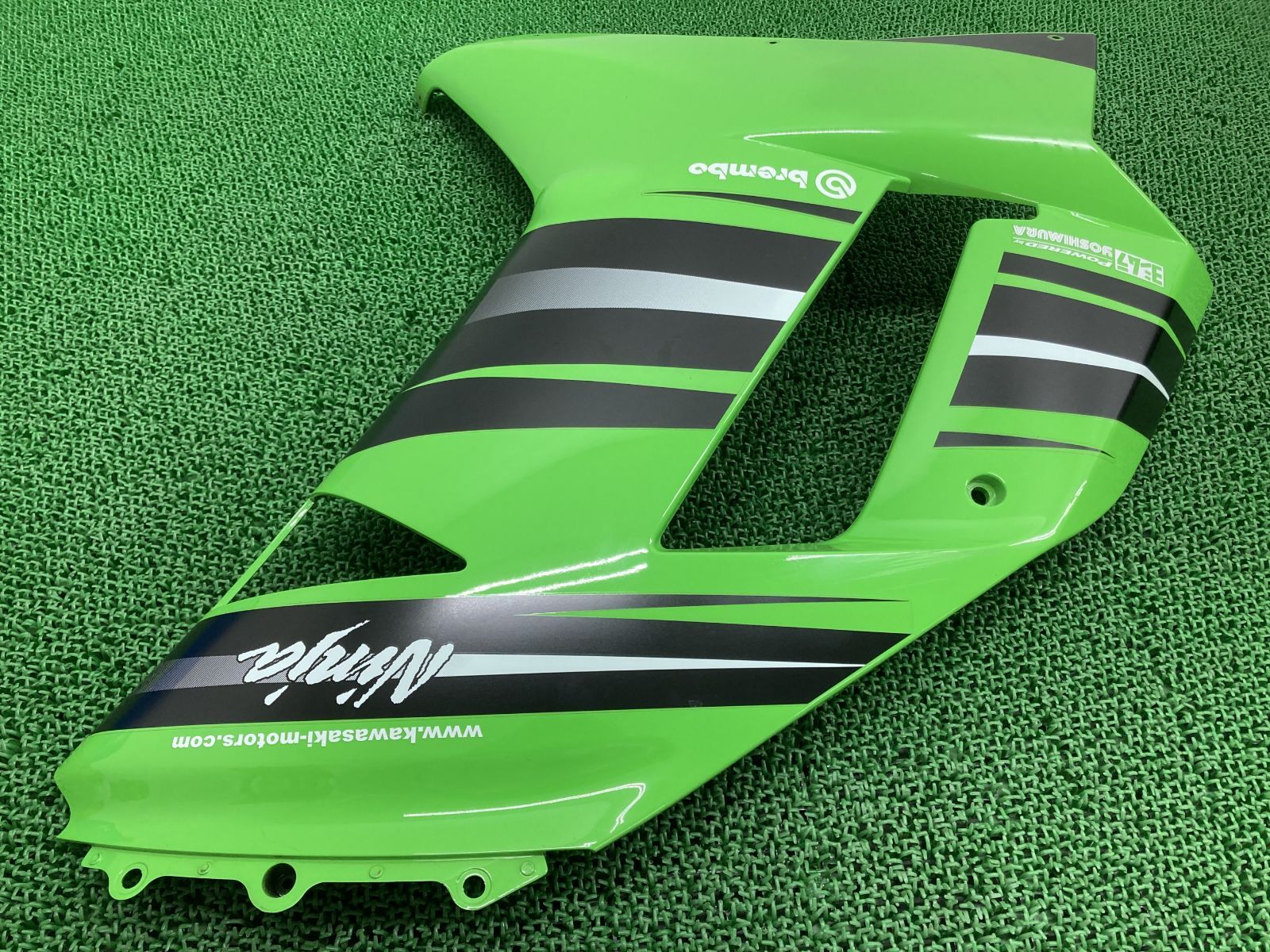 ZX-6R サイドカウル 左 緑 カワサキ 純正 バイク 部品 ZX600P ミドル