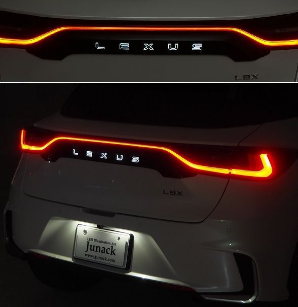 M s LEXUS レクサス LBX 2025.11- Junack LEDトランスワード イルミネーション リアエンブレム用 ホワイト ジュナック LTW-L1W-NA LTW-L1W-WH LTW-L1W-BK ガーニッシュ 要選択