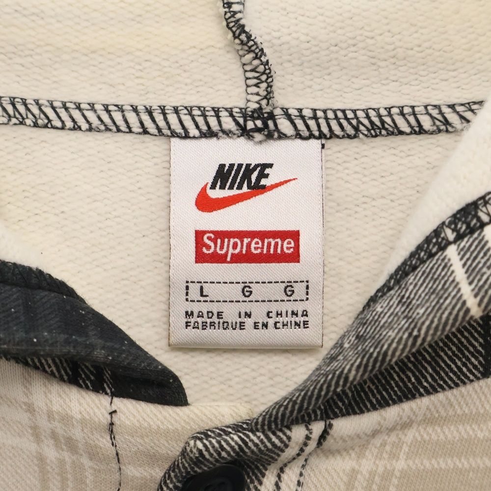早い者勝ち！Nike×Supreme チェック柄 フード付きシャツ 早い者勝ち！Nike×Supreme チェック柄 フード付きシャツ 早い者