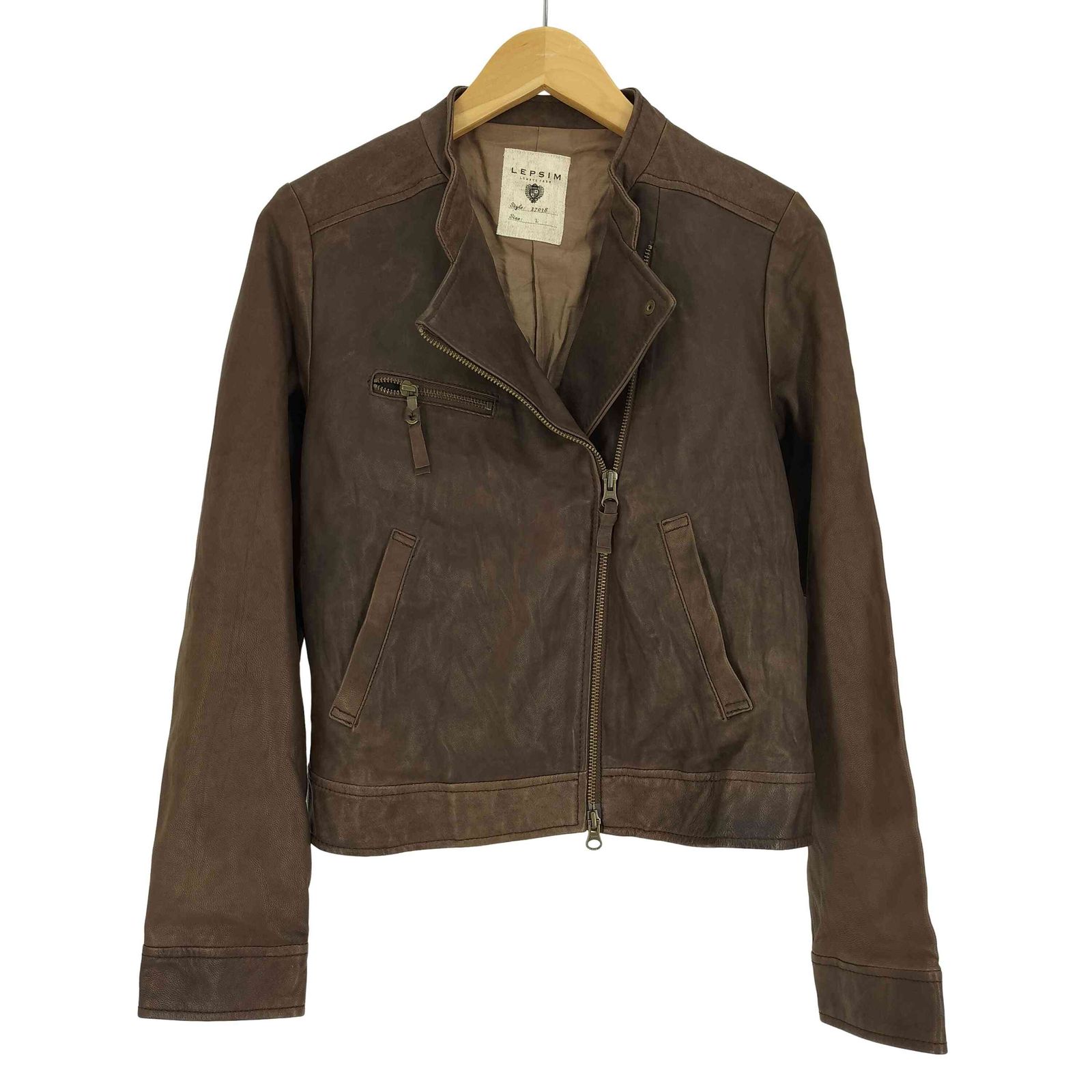 レプシム LEPSIM 羊革 シープ レザー ダブル ライダースジャケット