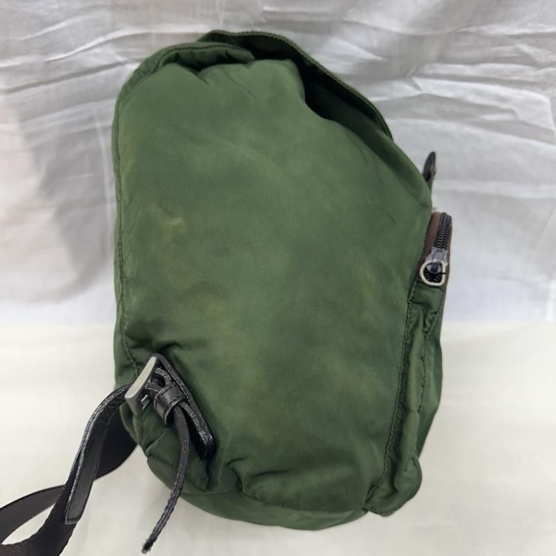 PRADA リュック テスートナイロン カーキ 三角ロゴ 巾着 PRADA プラダ テスートナイロン リュックサック バックパック