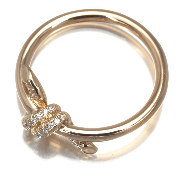 ティファニー リング ダイヤ ダイヤモンド ノット 12号 K18PG #163771  