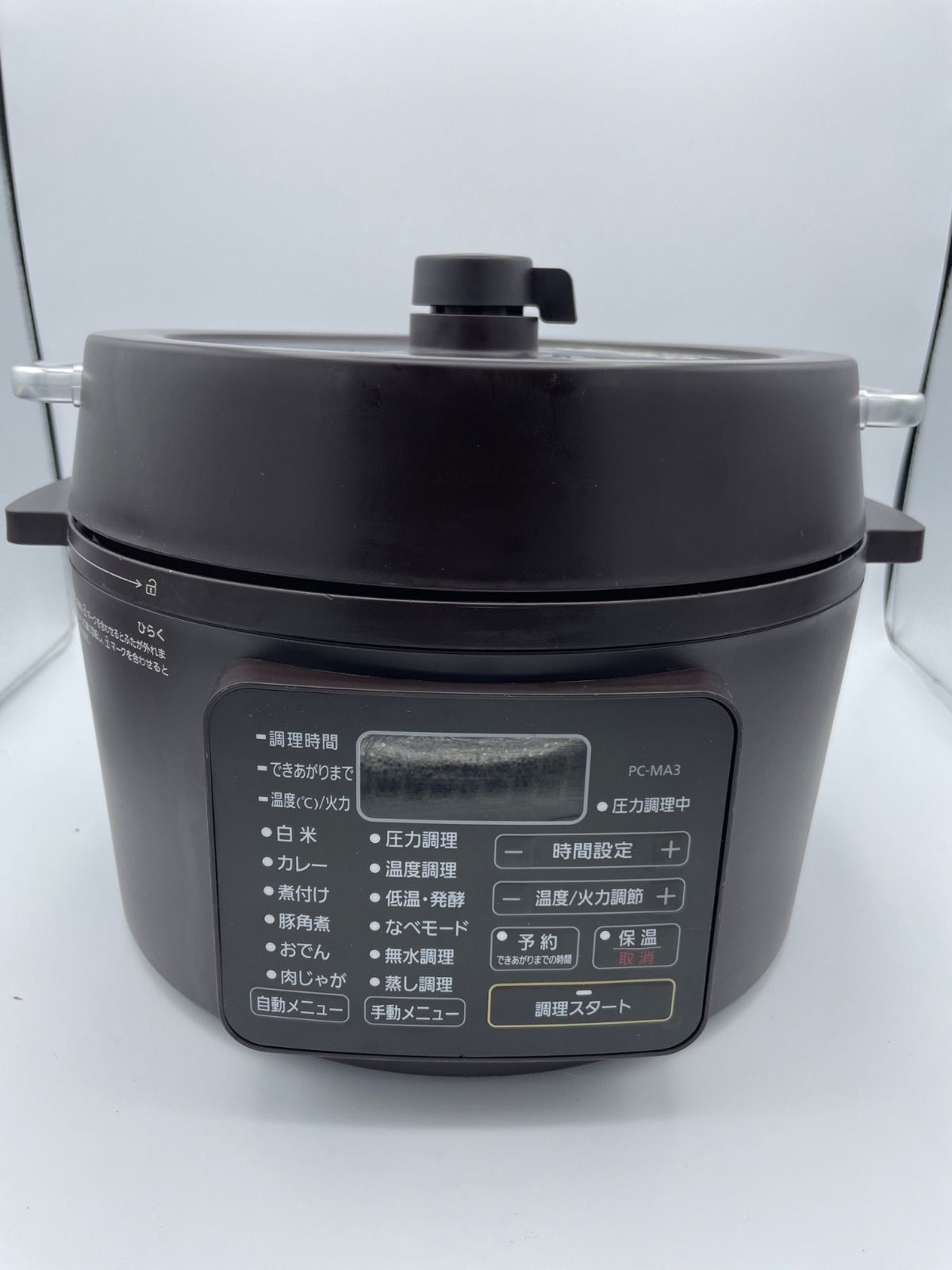 アイリスオーヤマ 電気圧力鍋 3.0L カカオブラウン色 PC-MA3-T - メルカリ