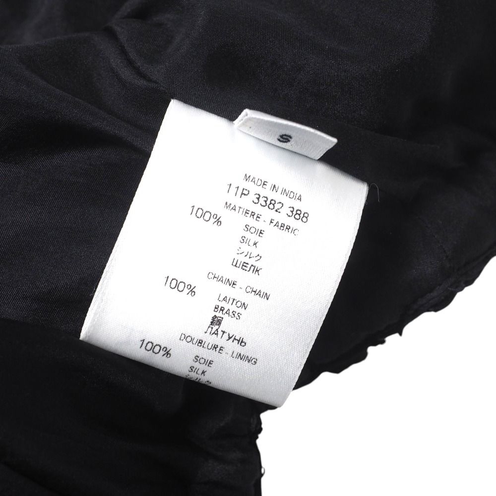 GIVENCHY - ■美品■GIVENCHY ジバンシィ ベスト サイズS フリル クロップド ベスト ジレ ノースリーブ ジャケット チェーン装飾 ブランド古着【中古】20250515/RA4663 □美品□GIVENCHY ジバンシィ ベスト サイズS フリル クロップド