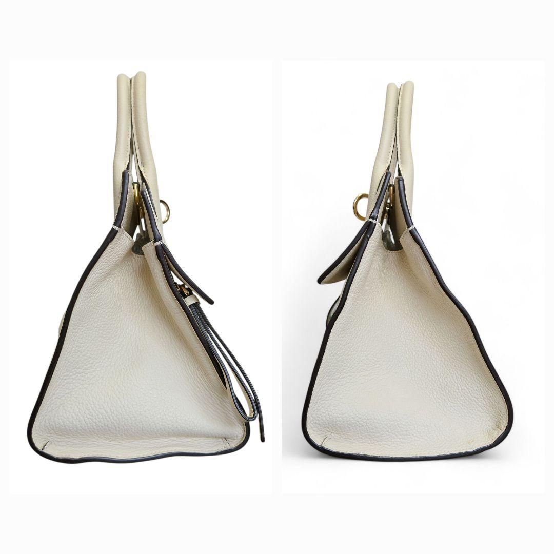 フェラガモ ガンチーニ スタジオバッグ ホワイト 2way ショルダー