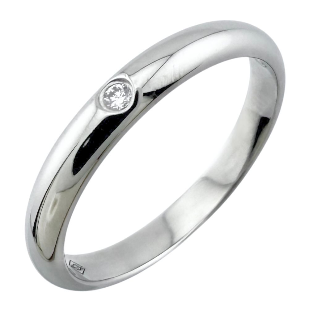 Cartier カルティエ 指輪 Pt950 ダイヤ3P(0.03ct) クラシック