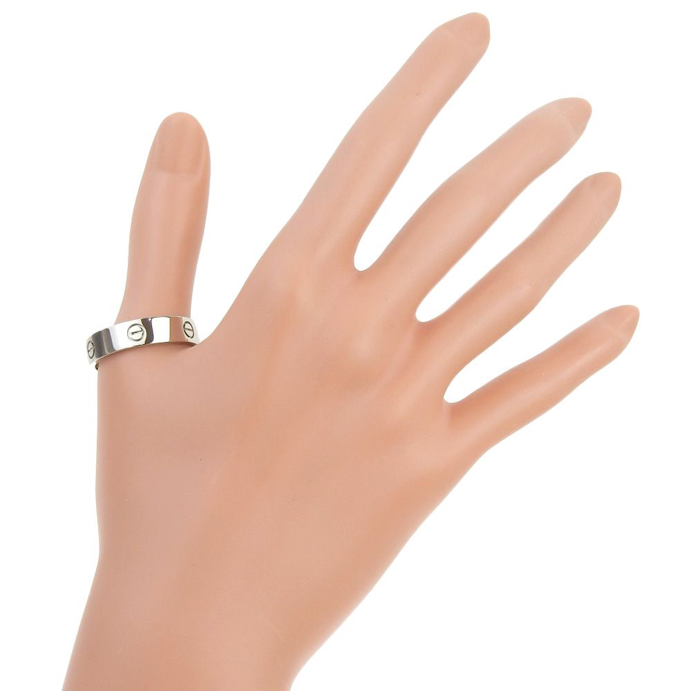 【磨き済み】 カルティエ ラブリング　K18　ホワイトゴールド　8号 CARTIER カルティエ ラブ リング 指輪 8号 18金 K18ホワイト