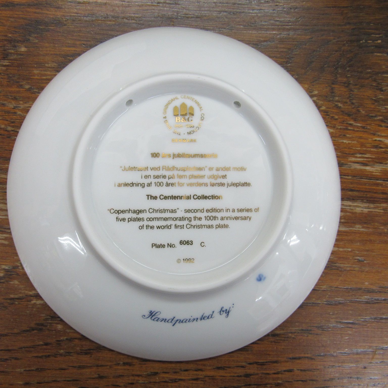 Bing＆Grondahl ビングオーグレンダール 100周年記念プレート Bing&Grondahl ビングオーグレンダール クリスマスプレート イヤー
