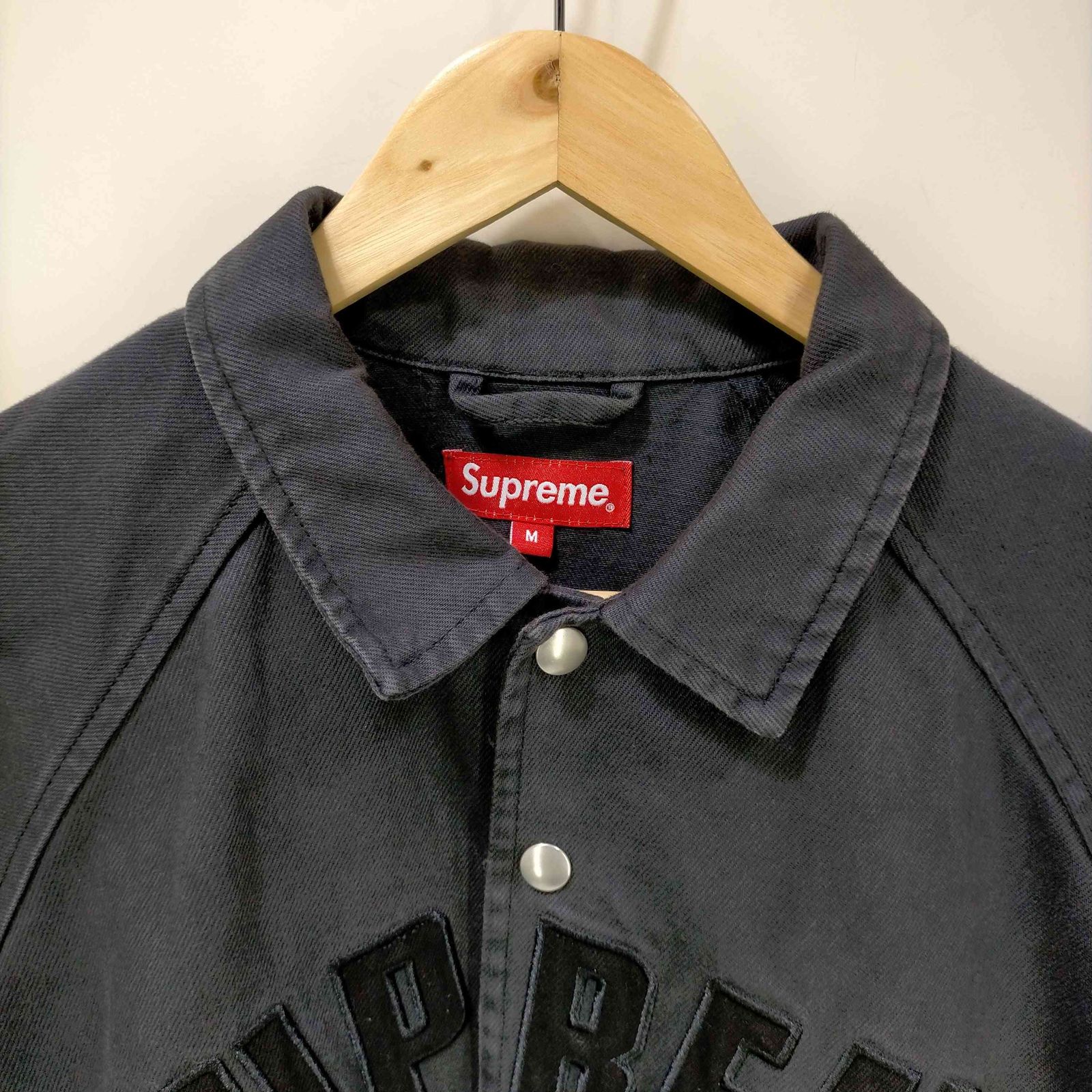 シュプリーム Supreme Snap Front Twill Jacket ウォッシュ加工 アーチロゴ ツイル コーチジャケット メンズ  import：M - メルカリ