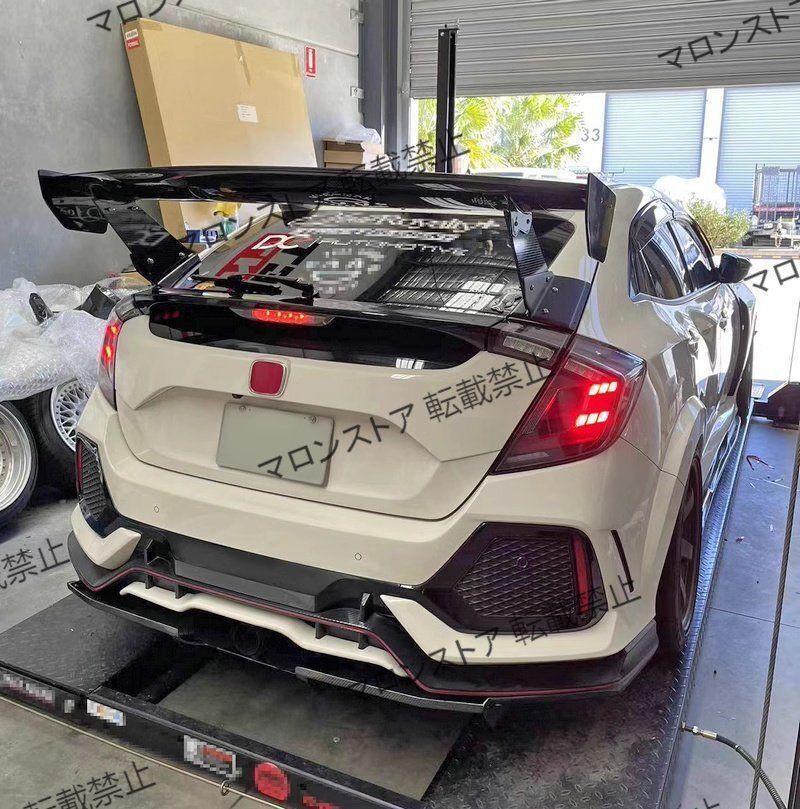 メンズ カーアクセサリー ホンダ シビック タイプR FK8用 カーボン風 リアスポイラー スポーツ外装 ss 入荷