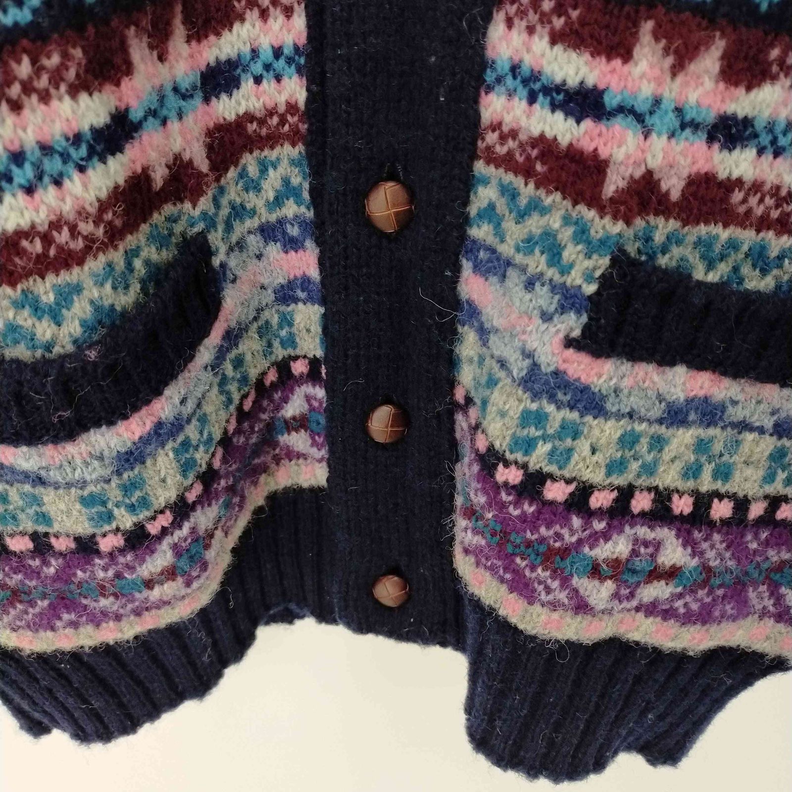 ジャミーソンズ jamiesons FAIR ISLE V-NECK CARDIGAN/フェアアイルV 