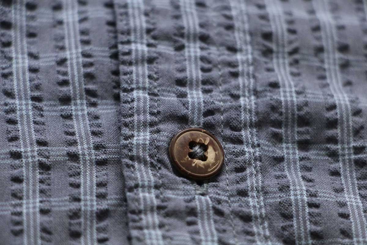 00s patagoniaパタゴニア チェック 半袖 シアサッカーシャツ L
