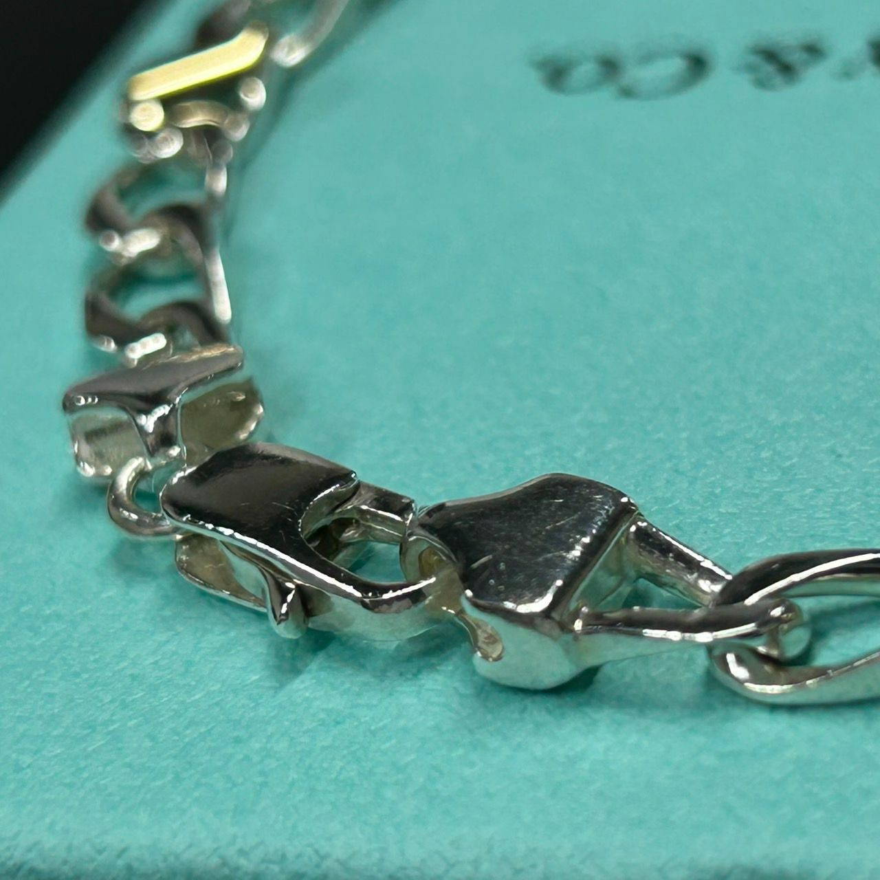 Tiffany&Co.　925 K18 コンビ　フィガロチェーン　ブレスレット ティファニー TIFFANY フィガロチェーン ブレスレット SV YG