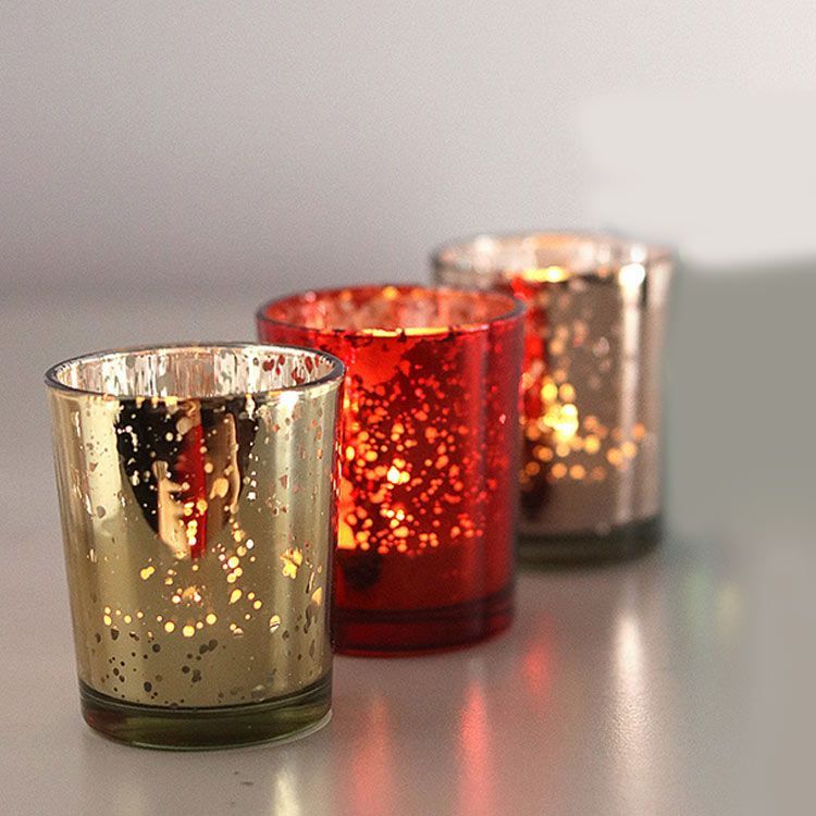 アイアン 赤いガラスのキャンドルスタンド 【公式通販】