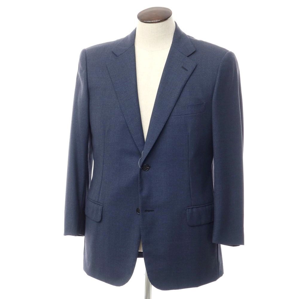 【中古】ベルベスト Belvest ウール テーラードジャケット ネイビー【サイズ50】【メンズ】