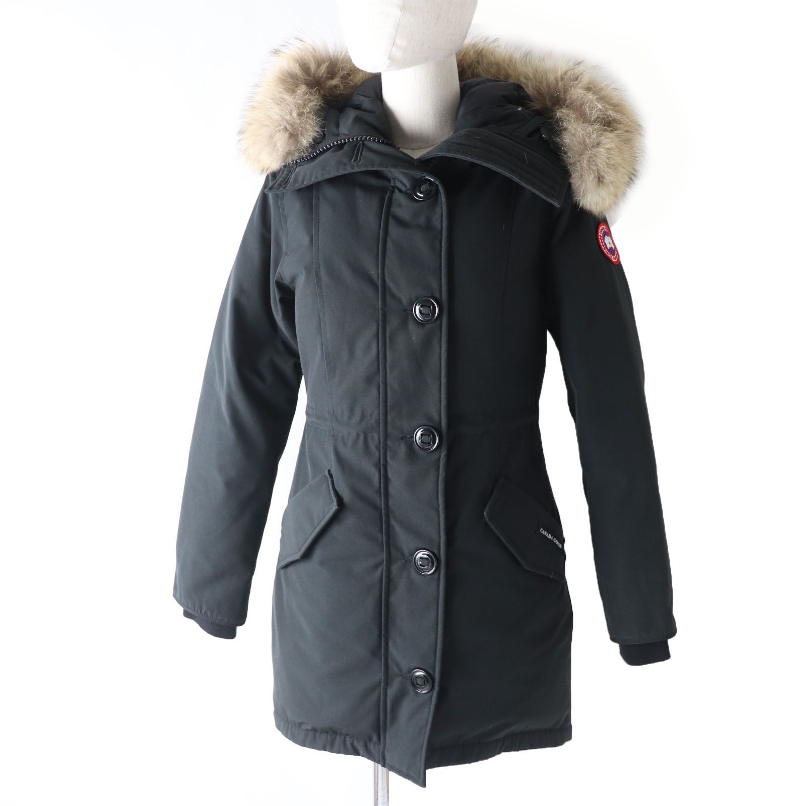 美品 CANADA GOOSE カナダグース 2580LA ROSSCLAIR PARKA ロスクレアパーカ ファー・フード付 ダウンコート ブラック  XS 国内正規品 レディース - メルカリ