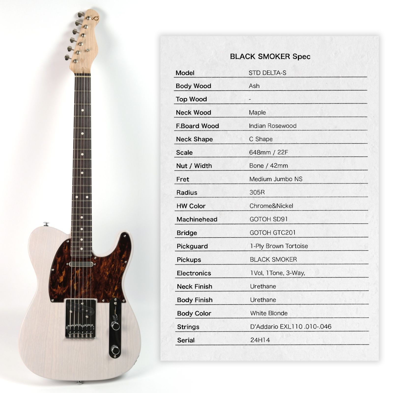 ギター Black Smoker DELTA-S Special Pickguard 新着入荷の通販 Electric Pickguard Special Delta-S Smoker