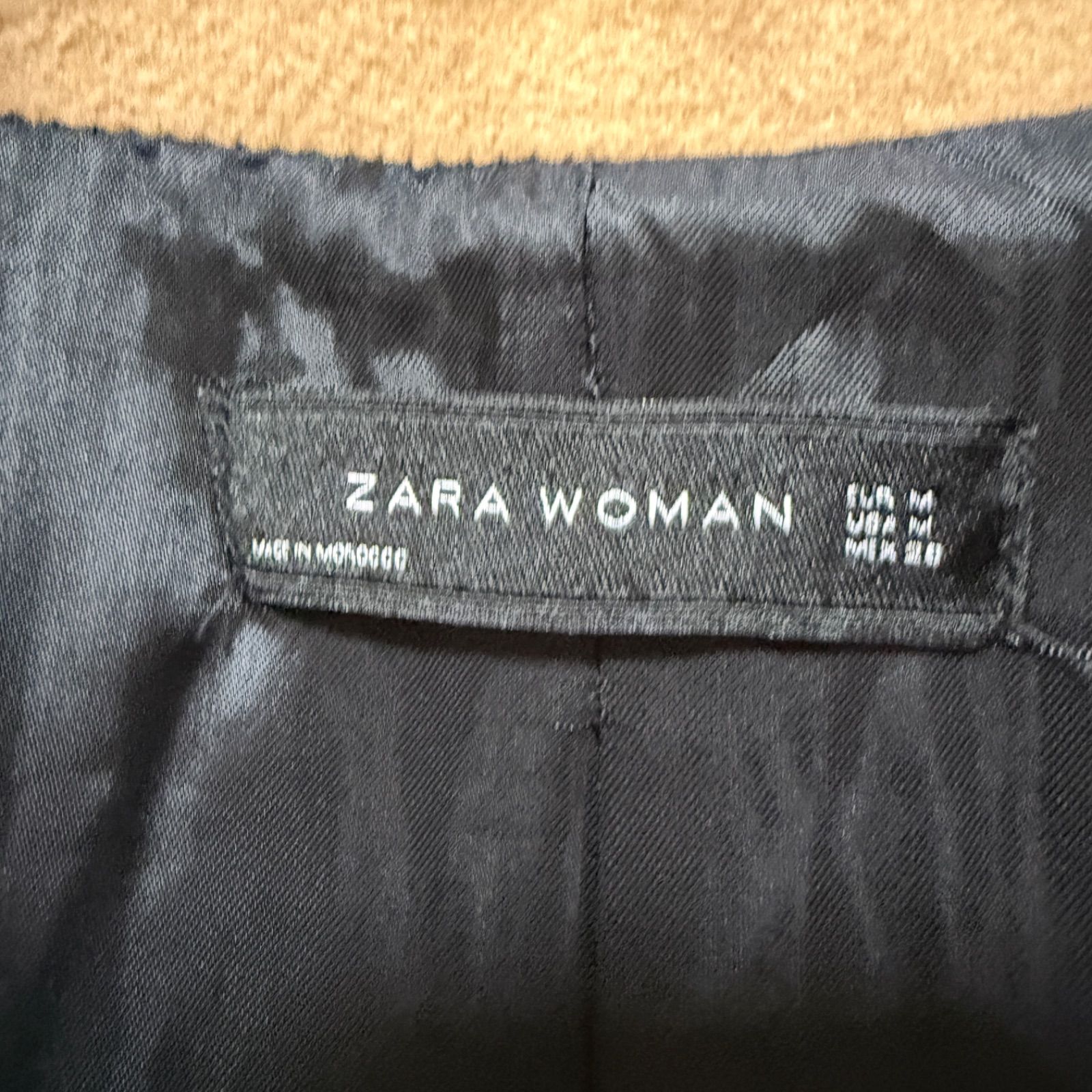 ZARA チェスターコート ダブル　黒　イタリア製生地　M ロングコート 1 ZARA チェスターコート ダブル 黒 イタリア製生地 M ロング