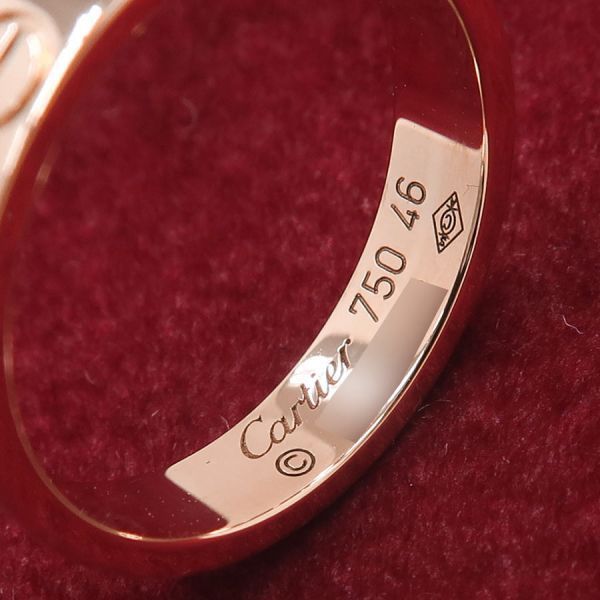 カルティエ　ミニラブリング ダイヤ　1P ピンクゴールド　#54 14号 カルティエ ミニラブリング ピンクゴールド 54(日本サイズ14号) 日本