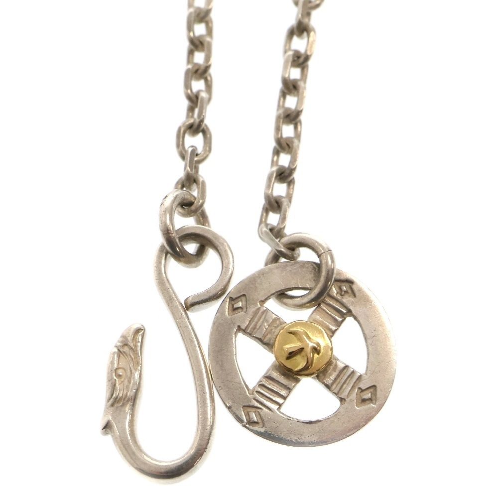 100%新品，SALE ゴローズ goro's イーグルフック細角チェーン50㎝ 金