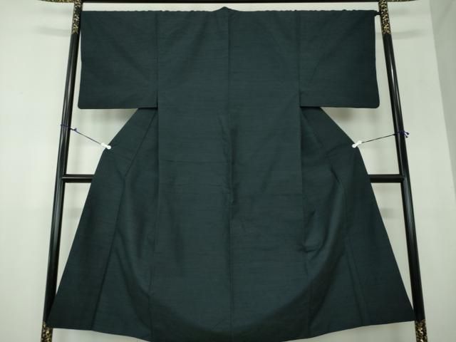 平和屋着物●男性 紬 濃紺地 正絹 DAAX4288ps