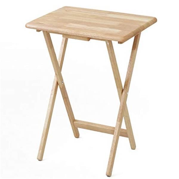 低価格の ナチュラル_ハイ [山善] 折りたたみテーブル サイドテーブル ハイ 幅48.5×奥行37.5×高さ66cm 木製 台 完成品 ナチュラル  STR-50H(NA) その他