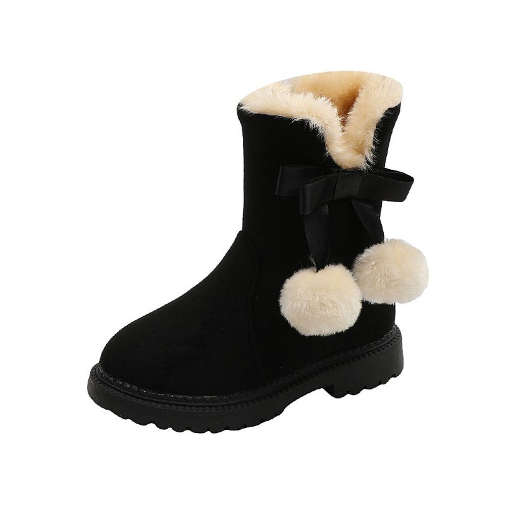 ブラック  32(19.3cm)  キッズ カジュアル ブーツ pmyshoespz288 ショートブーツ キッズ スノーブーツ ブーツ 子供ブーツ 子供靴 子ども靴 ショート 無地 シンプル カジュアル 滑り止め すべり止め 