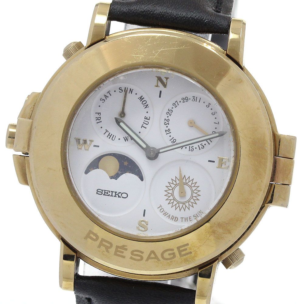 セイコー SEIKO SAWV003/7F38-9A00 ソーラーコンパス プレサージュ 
